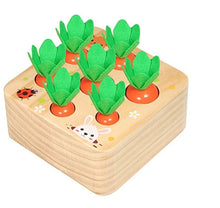 Puzzle en bois de récolte des carottes