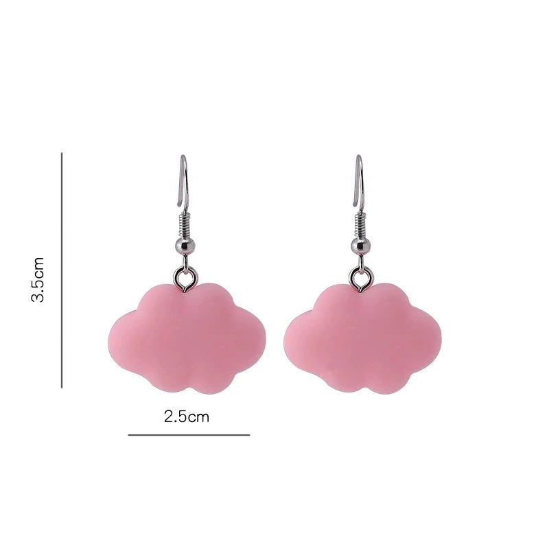 Boucles d’oreilles pendantes en forme de nuages