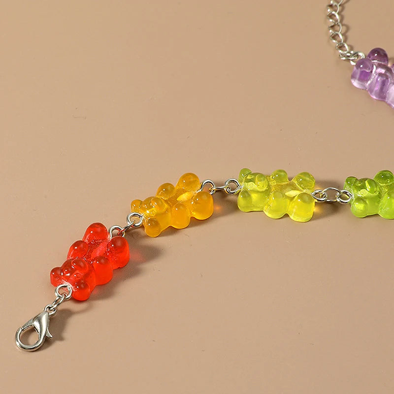 Bracelet en bonbon arc-en-ciel pour fille