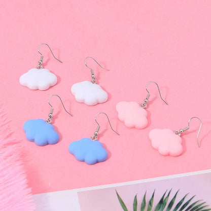 Boucles d’oreilles pendantes en forme de nuages