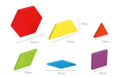 Jeux Montessori Puzzle en bois pour apprendre les formes pour enfants 155pcs