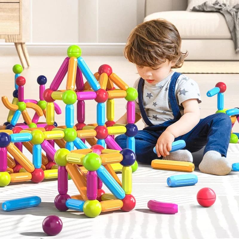 Jeu de Construction Magnétique pour Enfants