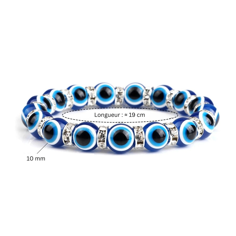 Bracelet perle en verre élastique pour enfant