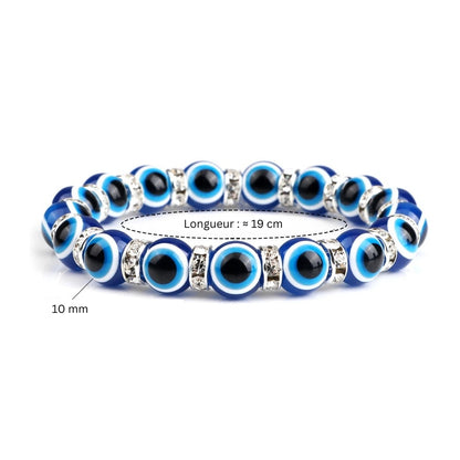 Bracelet perle en verre élastique pour enfant
