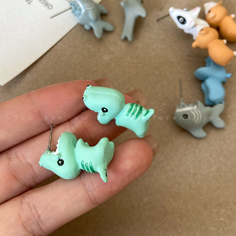 Boucles d’oreilles fille en forme de dinosaure