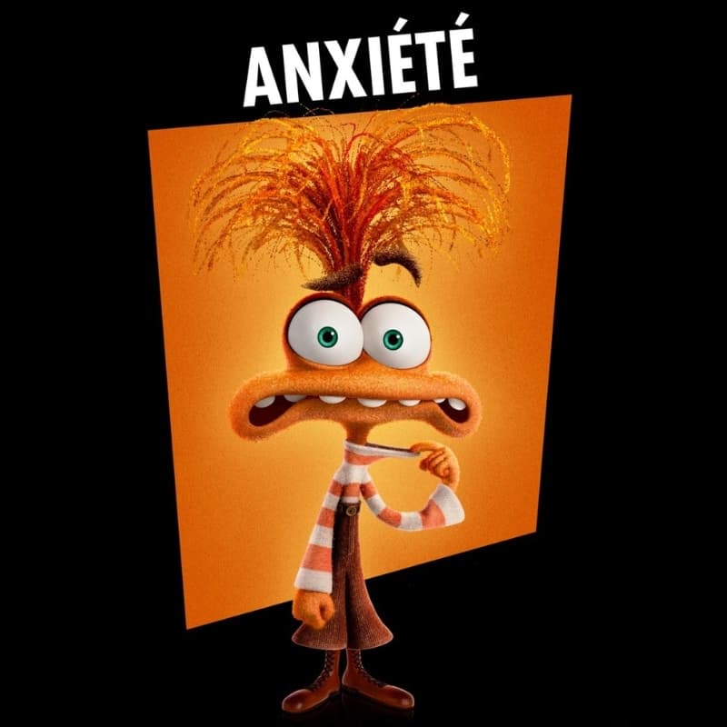 Peluche du personnage Anxiété du film Vice Versa 2