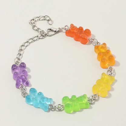 Bracelet en bonbon arc-en-ciel pour fille