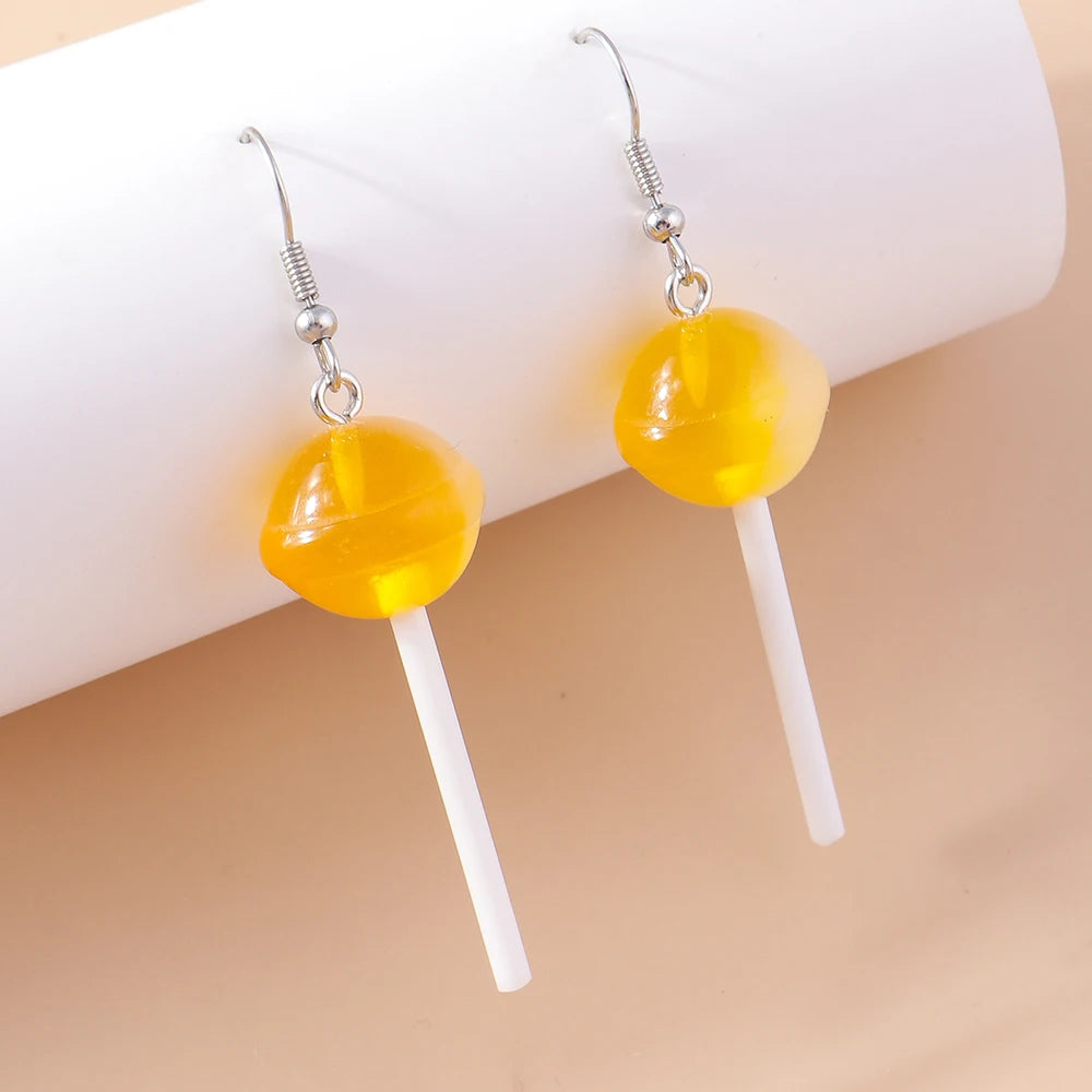 Boucles d’oreilles pendantes à motif sucette
