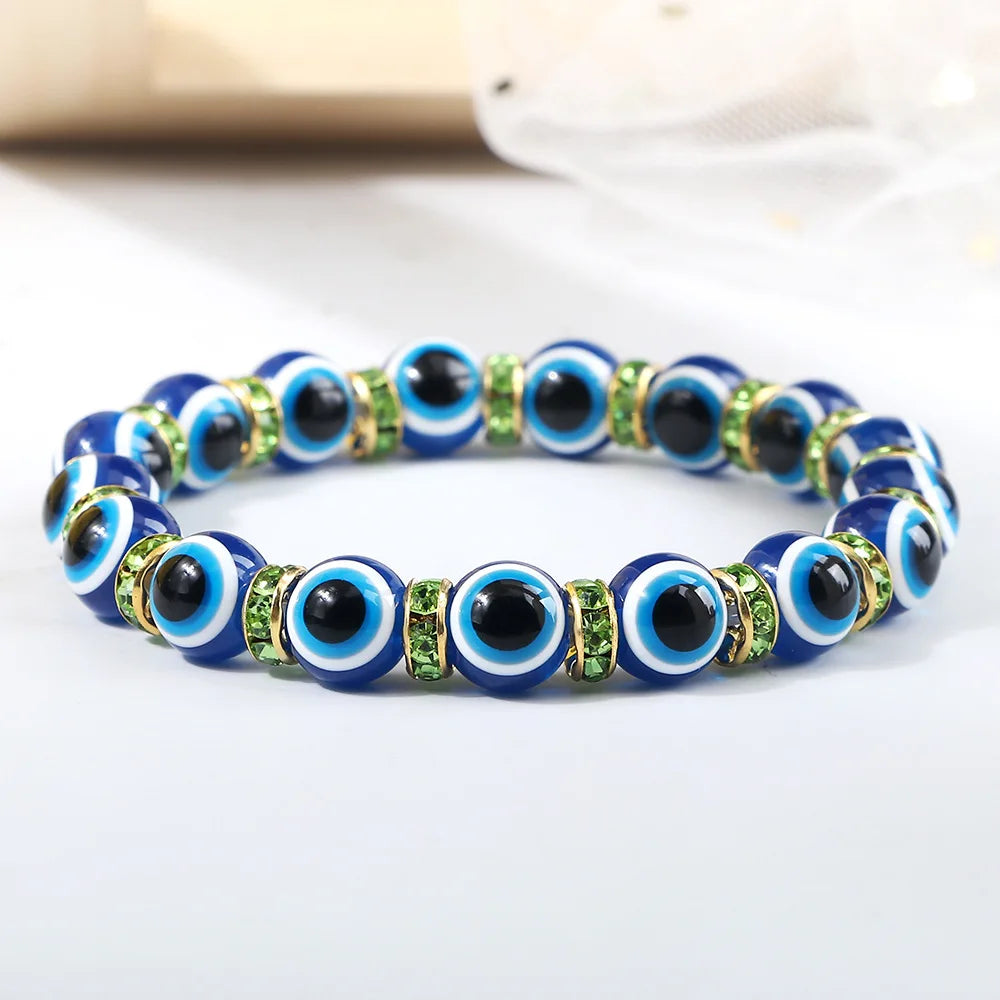 Bracelet perle en verre élastique pour enfant