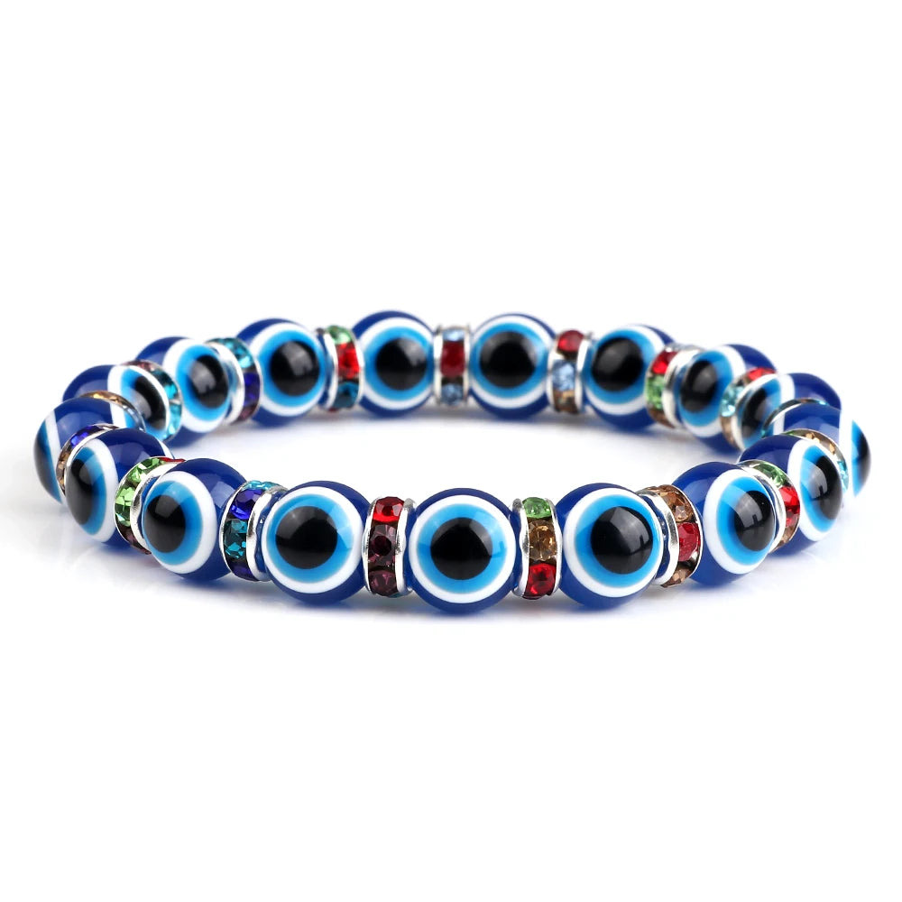 Bracelet perle en verre élastique pour enfant