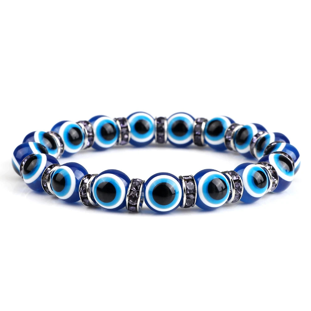 Bracelet perle en verre élastique pour enfant