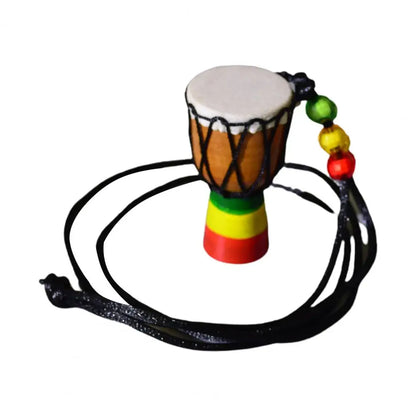 Collier ethnique avec pendentif tambour africain