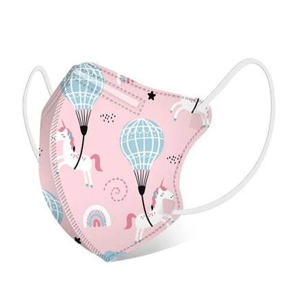 Masque en coton à motif animal pour enfant lot de 10 - filtre à 4 couches