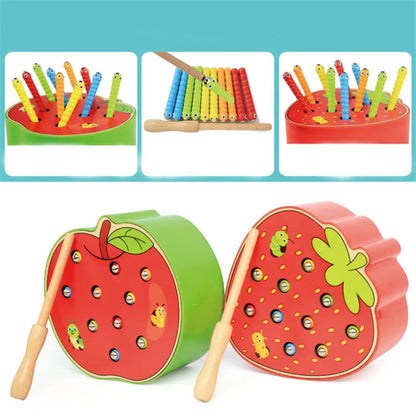 Jouets Montessori ensemble de pommes et fraises pour apprendre les couleurs et les formes pour enfants