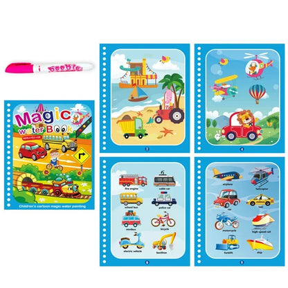 Livre Montessori de coloriage magique avec stylo à eau pour apprendre les couleurs