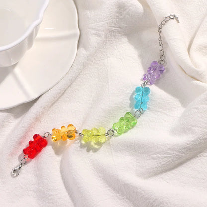 Bracelet en bonbon arc-en-ciel pour fille