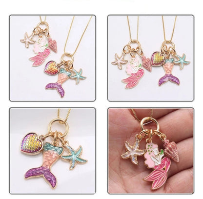 Collier à chaîne avec pendentif animaux marins