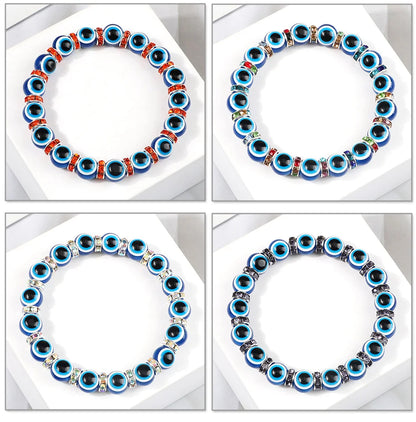 Bracelet perle en verre élastique pour enfant