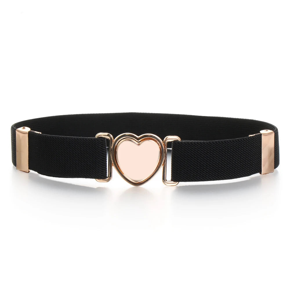 Ceinture élastique avec boucle en cœur enfant pour fille