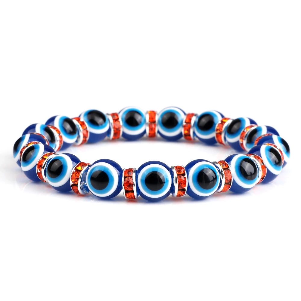 Bracelet perle en verre élastique pour enfant