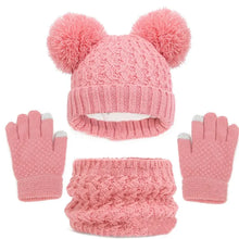 Pack spécial hiver pour fille : Bonnet + Écharpe + Paire de gants rose