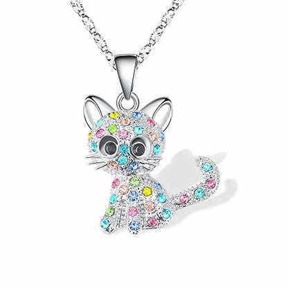 Collier avec pendentif chat pour enfant