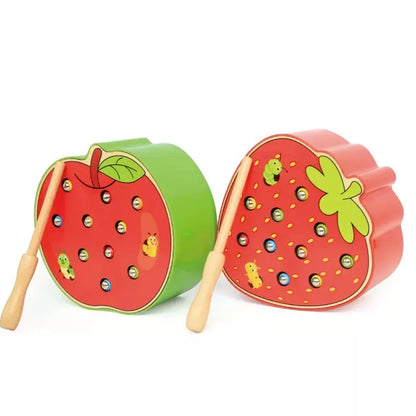 Jouets Montessori ensemble de pommes et fraises pour apprendre les couleurs et les formes pour enfants