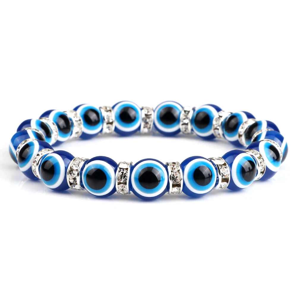Bracelet perle en verre élastique pour enfant
