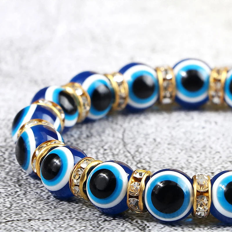 Bracelet perle en verre élastique pour enfant