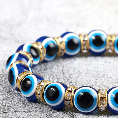 Bracelet perle en verre élastique pour enfant