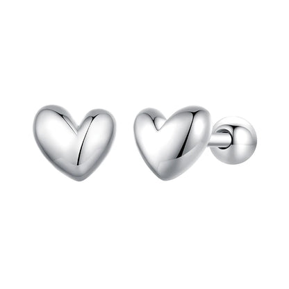 Clou d’oreille à vis en forme de coeur
