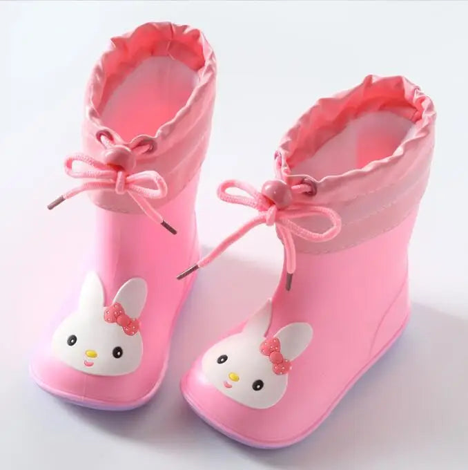 Bottes en caoutchouc souple à motifs animaux pour enfants