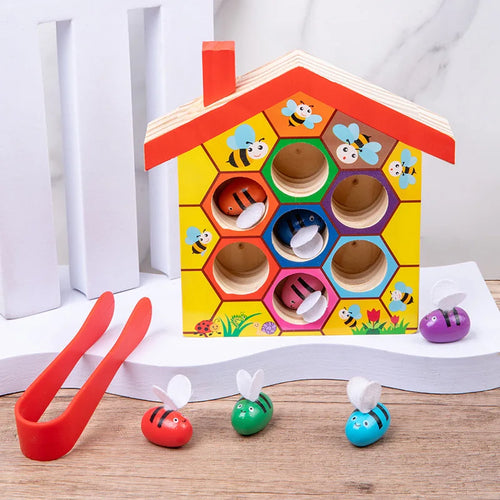 Jeu de ruche en bois pour enfant