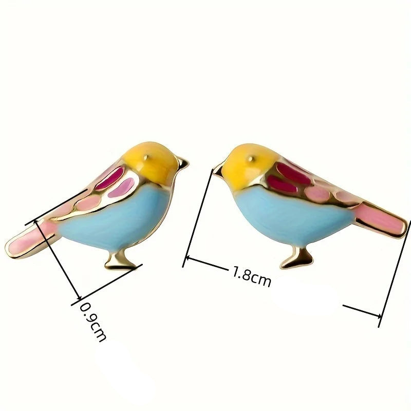 Boucles d’oreilles petit oiseau bleu pour fillette