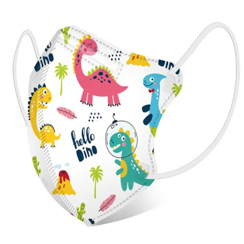 Masque en coton à motif animal pour enfant lot de 10 - filtre à 4 couches
