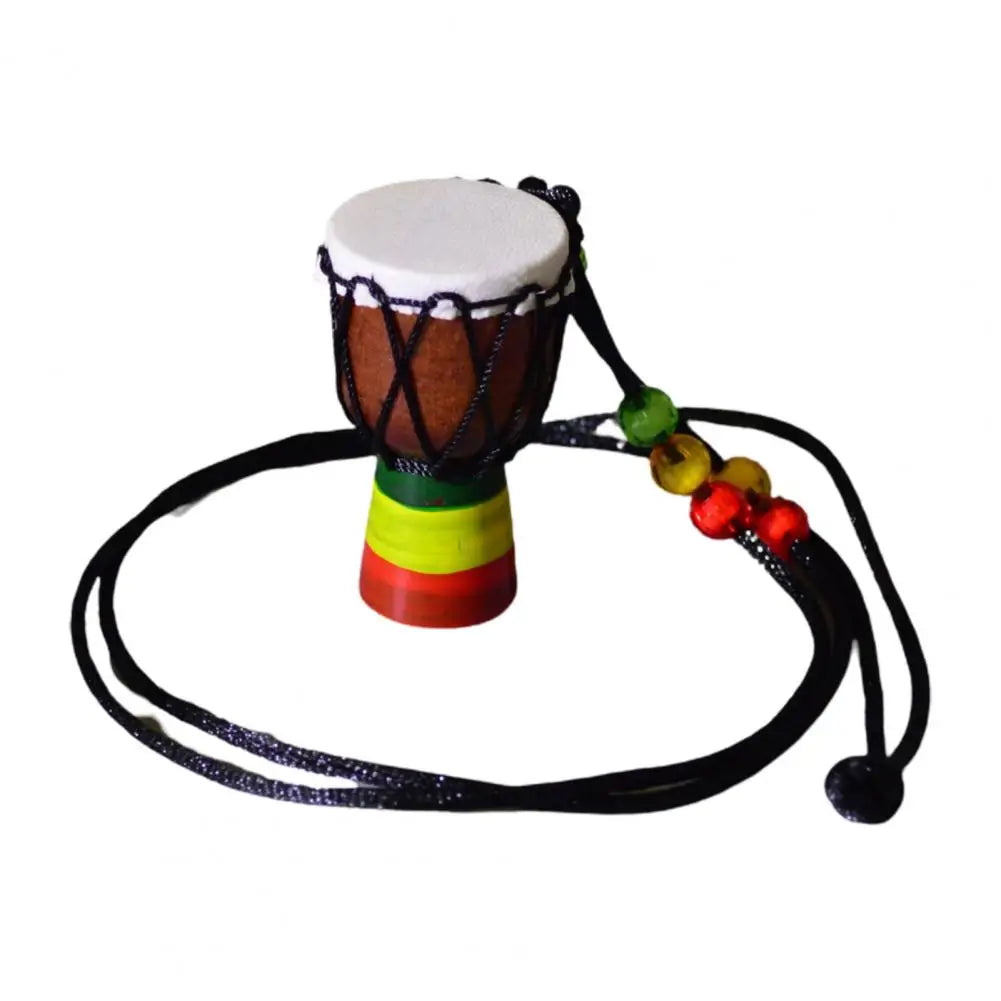 Collier ethnique avec pendentif tambour africain