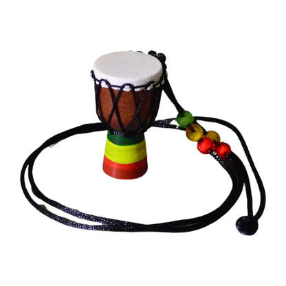 Collier ethnique avec pendentif tambour africain