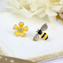 Boucles d’oreilles en forme d’abeille et fleur pour fille