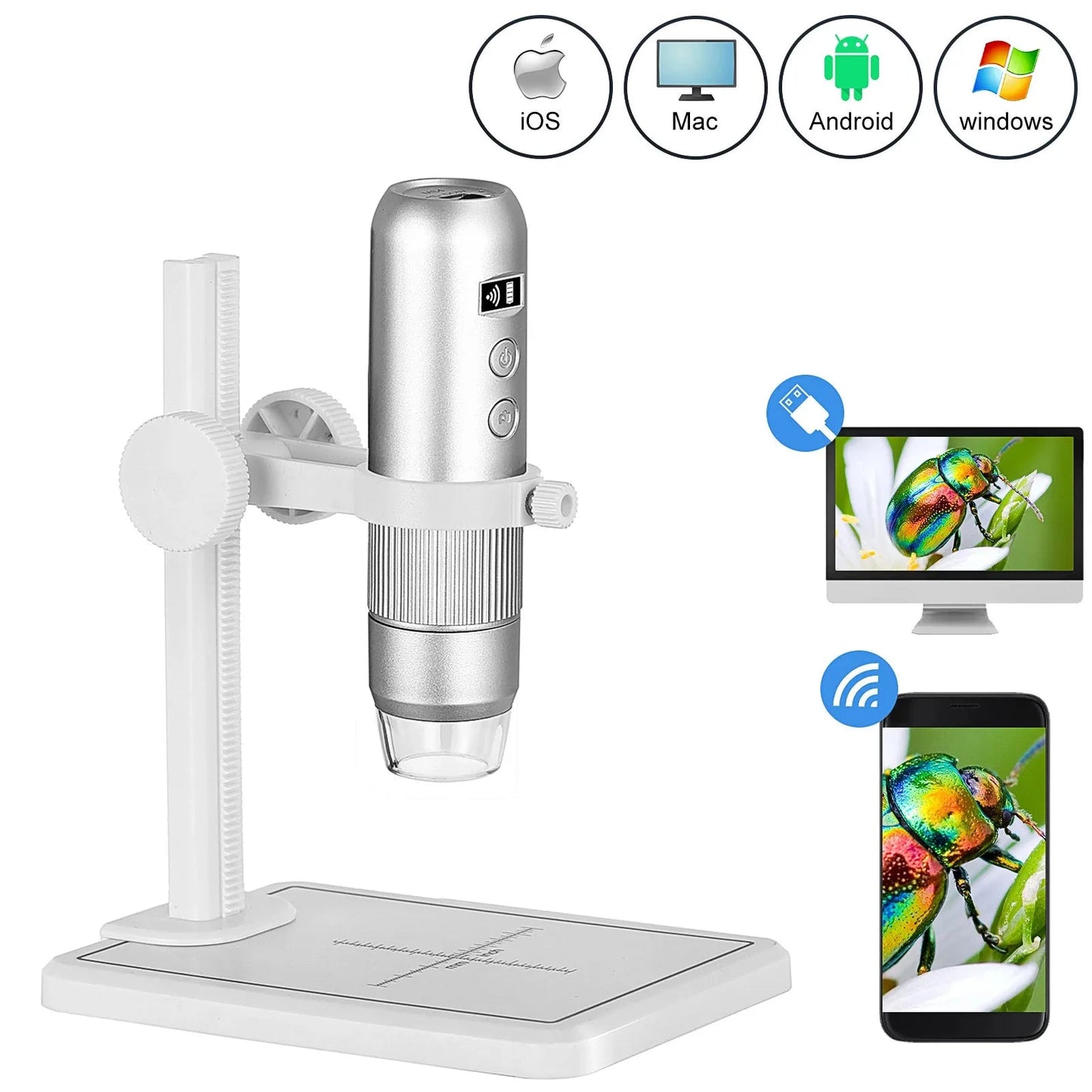 Microscope numérique avec caméra pour enfant