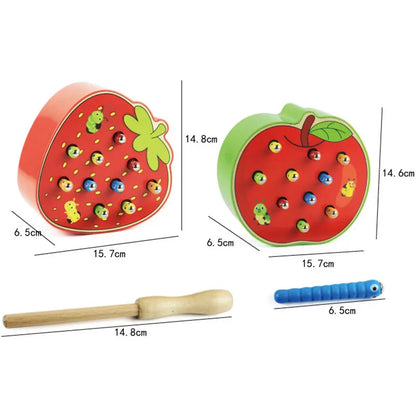 Jouets Montessori ensemble de pommes et fraises pour apprendre les couleurs et les formes pour enfants