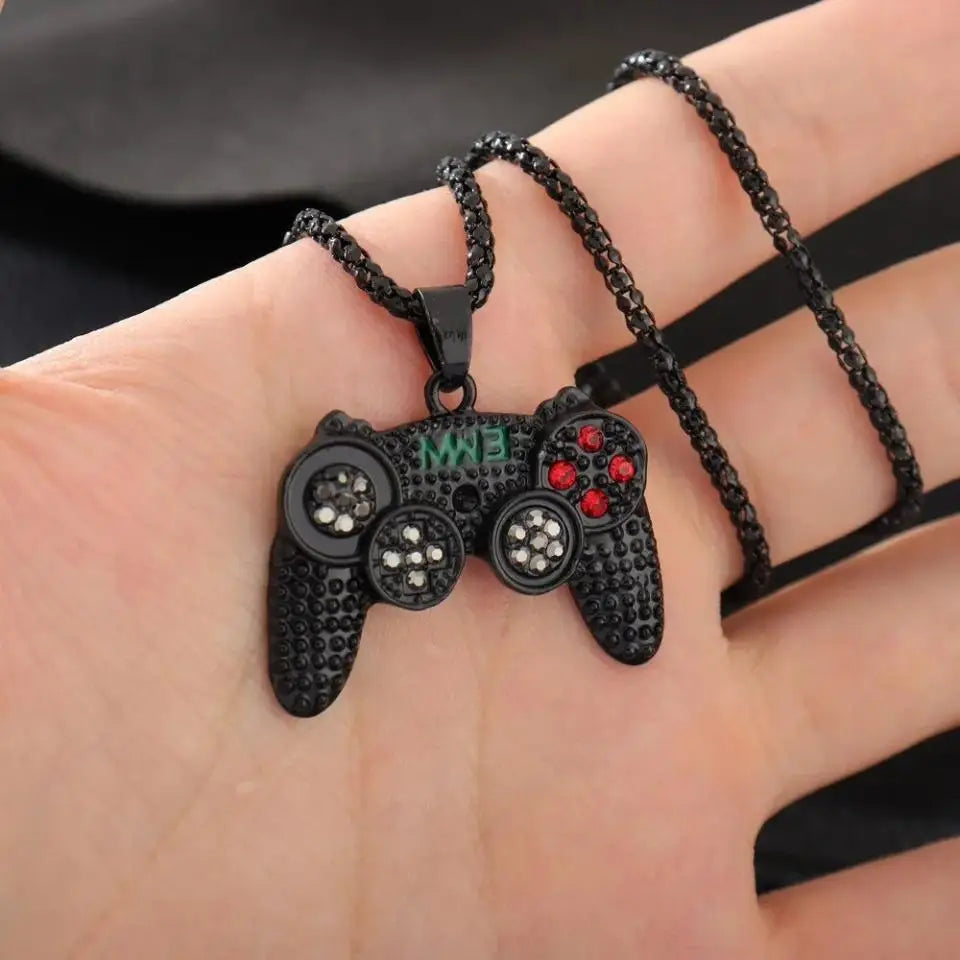 Collier enfant avec pendentif manette de jeu