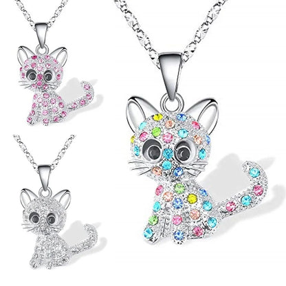 Collier avec pendentif chat pour enfant