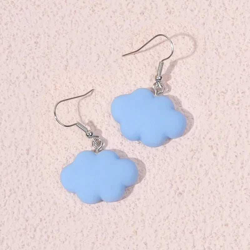 Boucles d’oreilles pendantes en forme de nuages