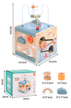 Cube d'activité Montessori en bois - Océan