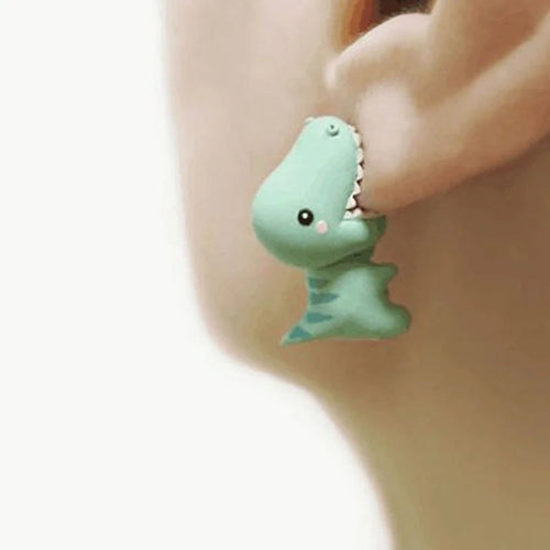 Boucles d’oreilles fille en forme de dinosaure
