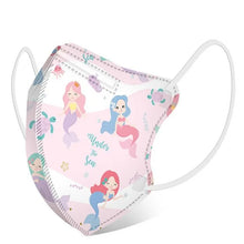 Masque en coton à motif sirène pour fille lot de 10 - filtre à 4 couches