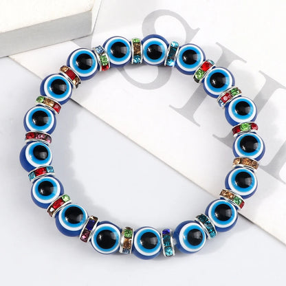 Bracelet perle en verre élastique pour enfant