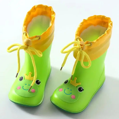 Bottes en caoutchouc souple à motifs animaux pour enfants