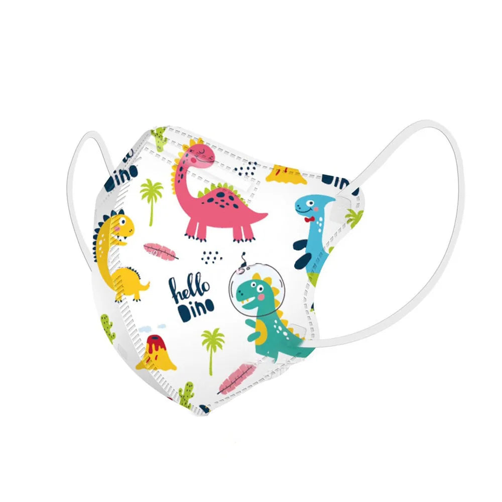 Masque en coton à motif animal pour enfant lot de 10 - filtre à 4 couches