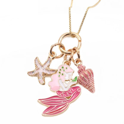 Collier à chaîne avec pendentif animaux marins